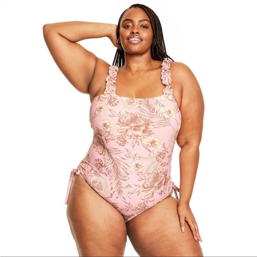 NWT Agua Bendita x Target Flutter Sleeve Medium-Coverage One Piece Swimsuit